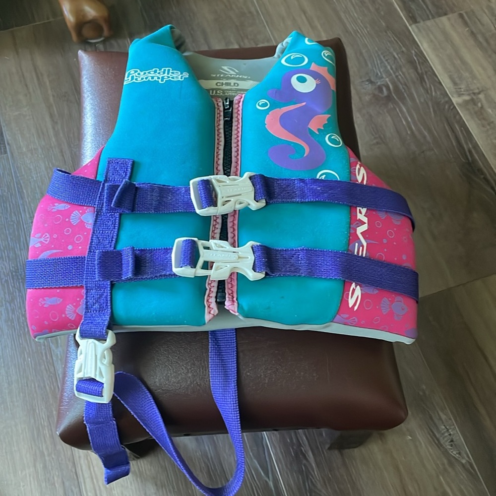 Sterns Puddle Jumper Kids Type III PFD Life Jacket Aqua Water Ski Vest 30-50lb